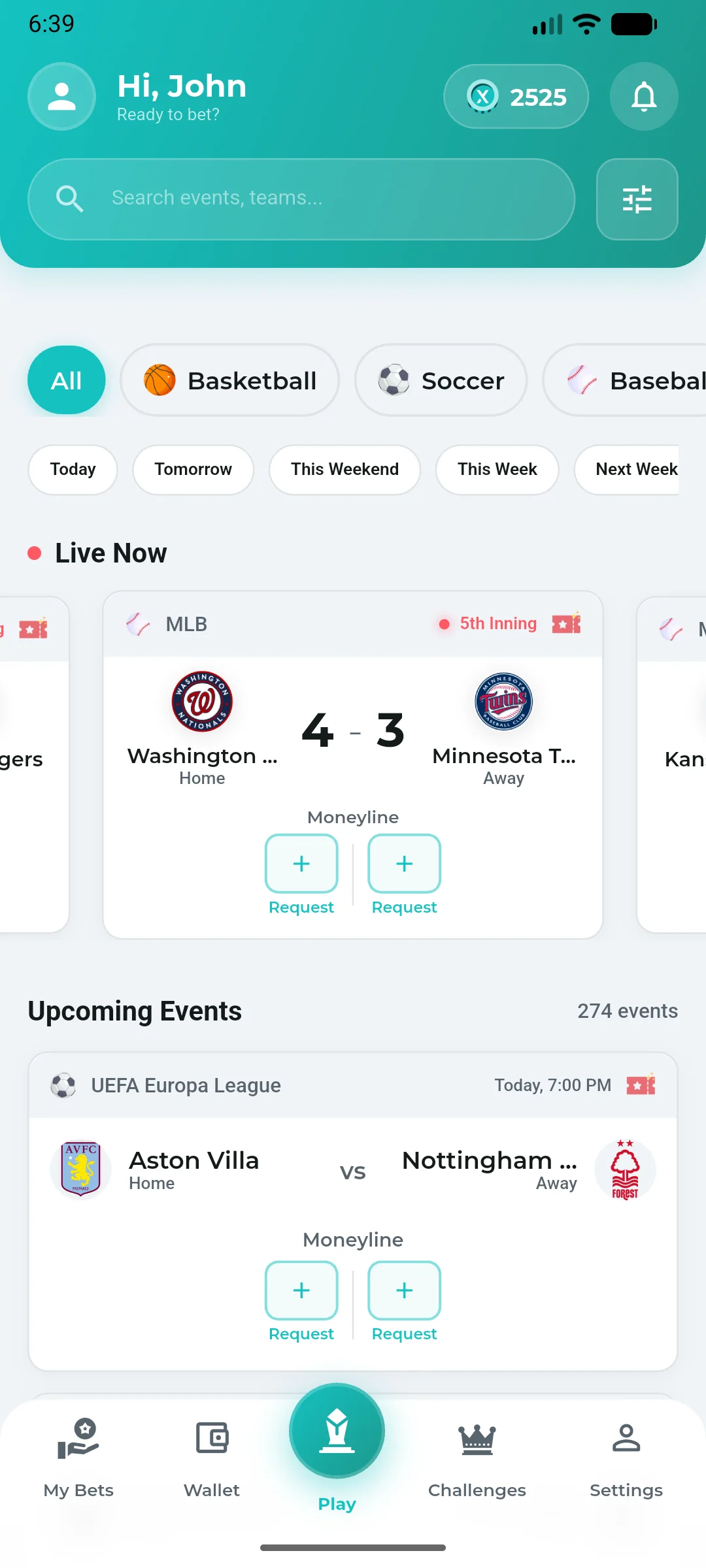 Home — Live & upcoming